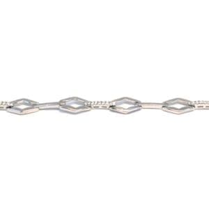 Silver white stone rhombus bead bracelet