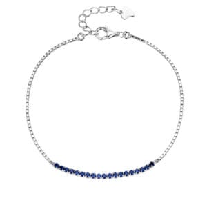 Bracelet with blue zirconia stones